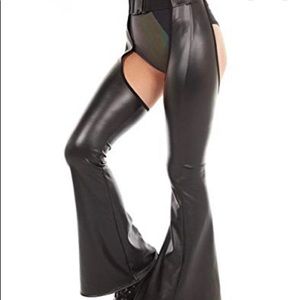 Faux leather chaps
